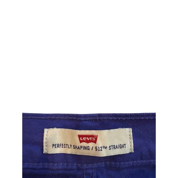 Levis 512 Jeans Womens Size 10 M Purple Slim Fit Tapered Leg Stretch Denim Y2K - Picture 4 of 11